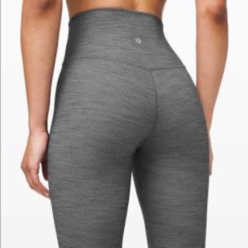 Lululemon Align Pant 25” Herringbone heathered black size 10
